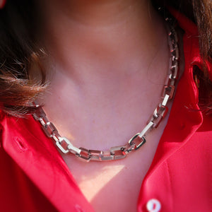 Self Empowerment Chain Necklace Silver Colour